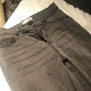 Gray Free People Skinny Jeans